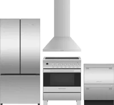 4 Piece Package Includes Refrigerator, Range, Hood And Dishwasher